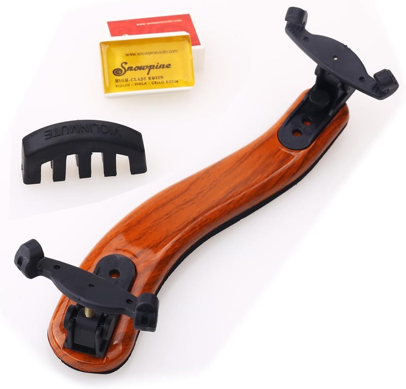 NANYI Violin Shoulder Rest for 4/4 & 3/4 Size - Adjustable Height & Collapsible Feet, with Practice Mute & Rosin, EVA Foam Padding - Image 1
